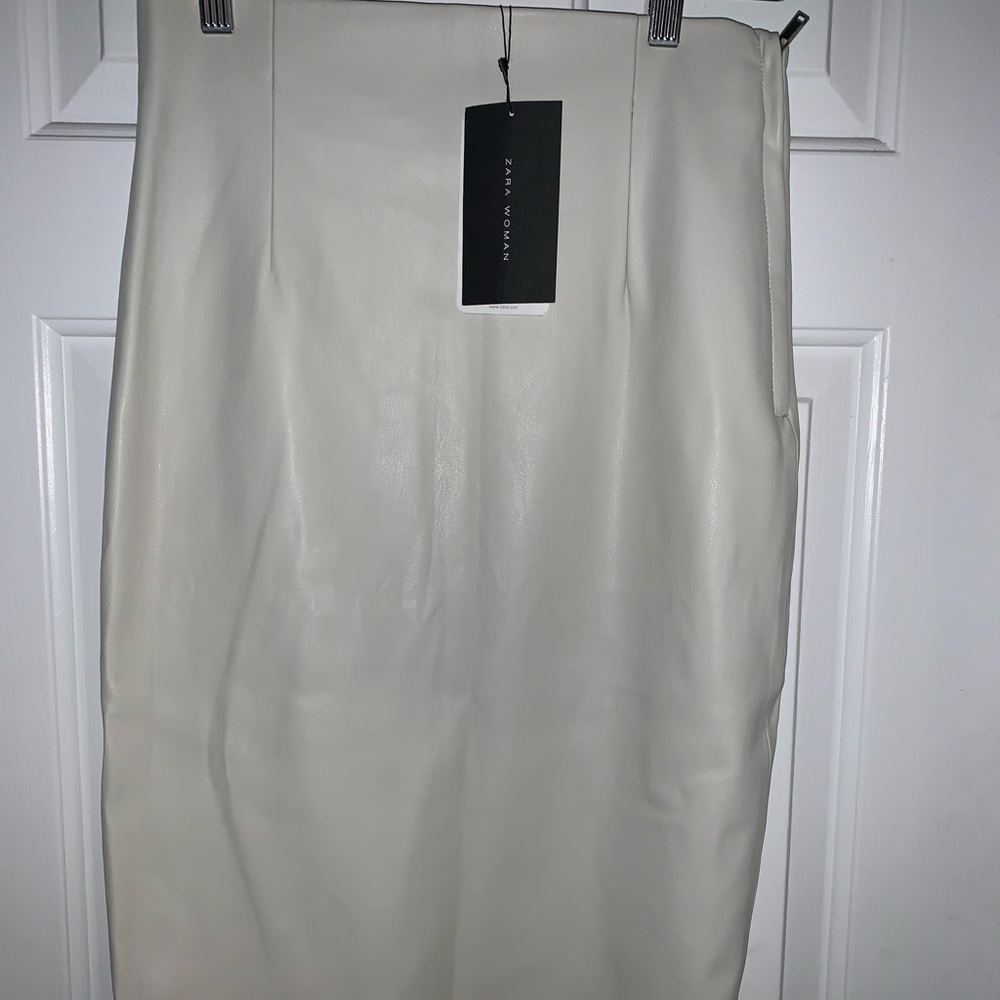 Zara faux leather skirt